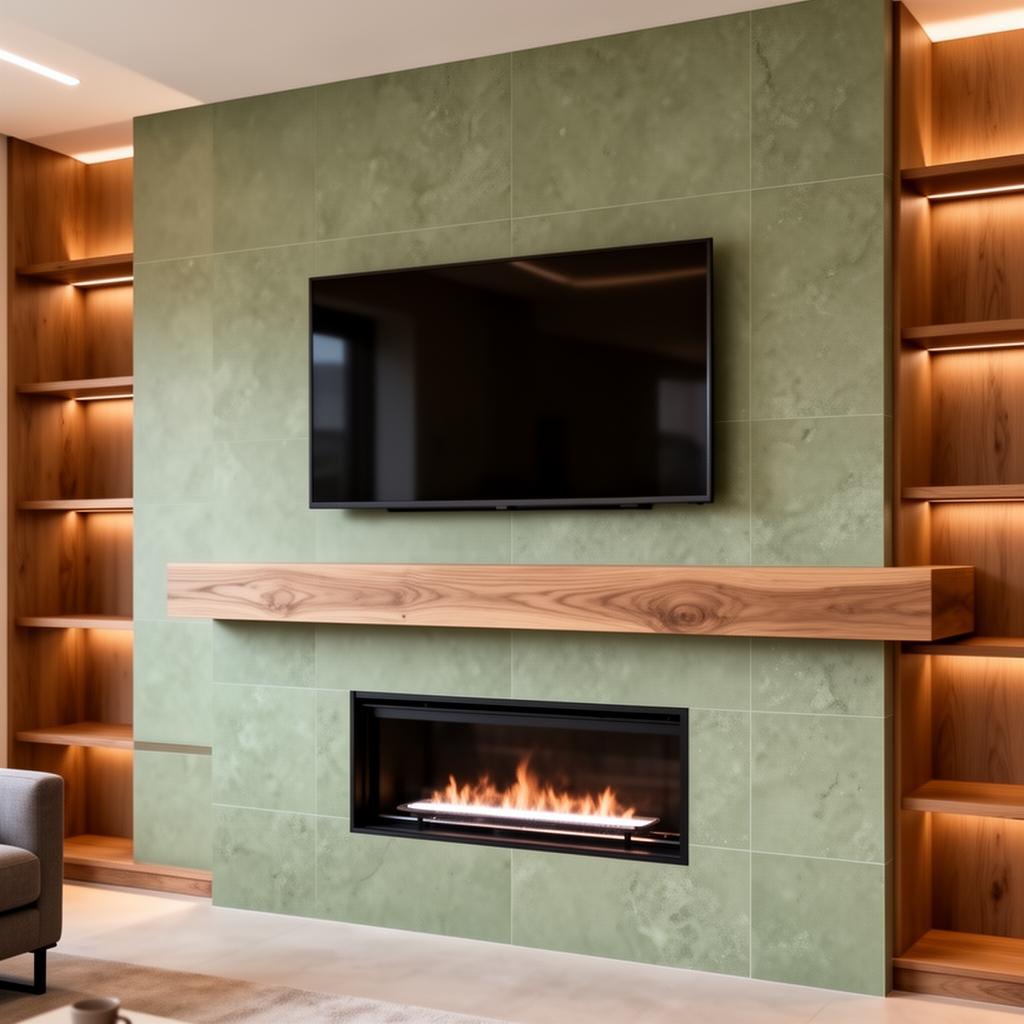 Fireplaces — living tile installation example